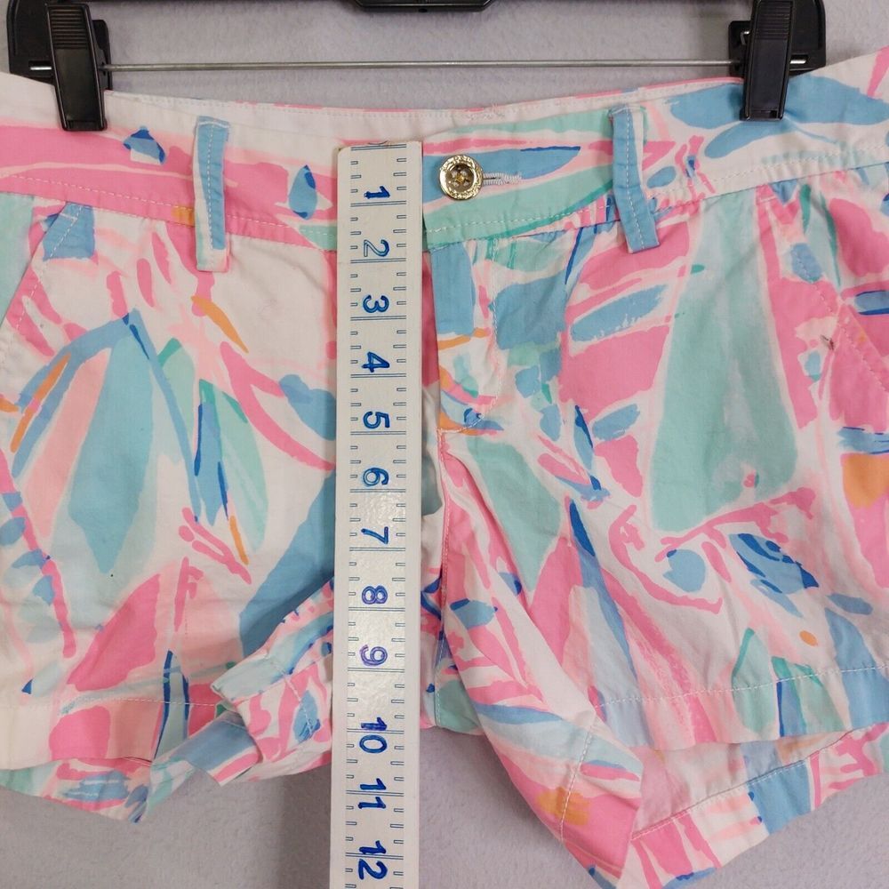 Lilly Pulitzer The Callahan Chino Short‎ Womens Size 4 Flat Cuffed Art Floral - Picture 7 of 10